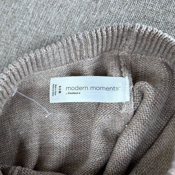 Modern Moments by Gerber 2pc Set Knit Sweater Pants Baby Girl 0-3 mos Brown NWT - Picture 9 of 10